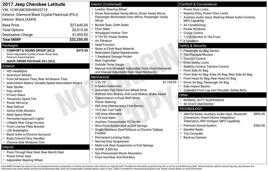 2017 Jeep Cherokee Latitude