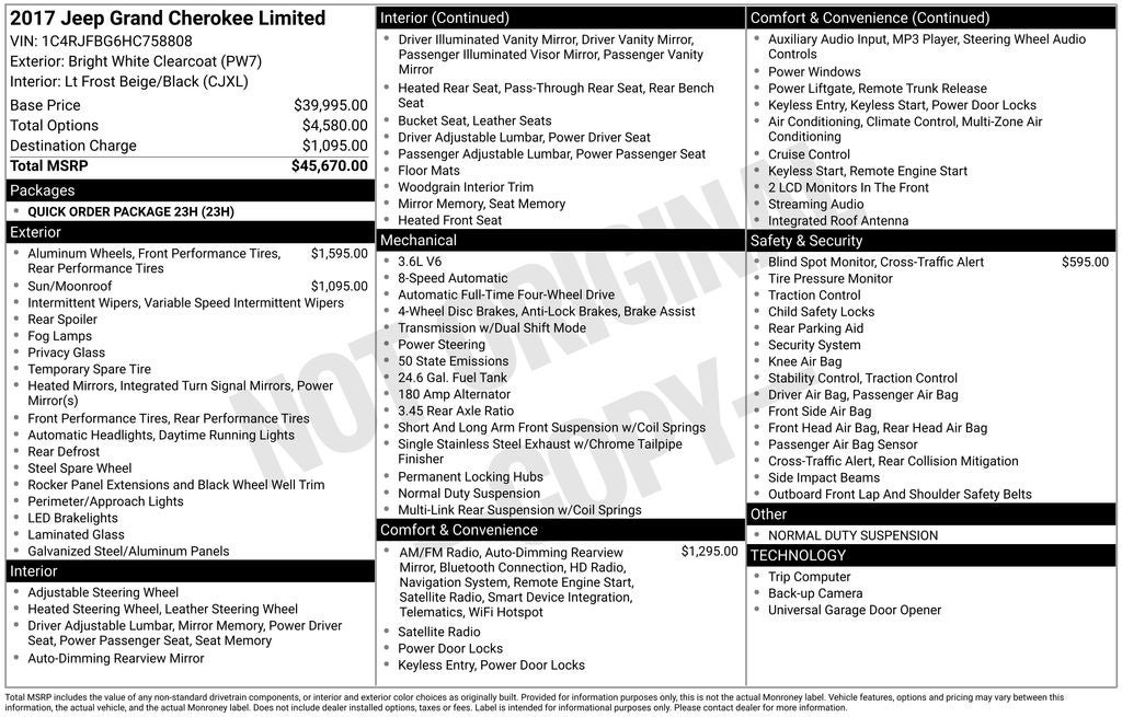 2017 Jeep Grand Cherokee Limited