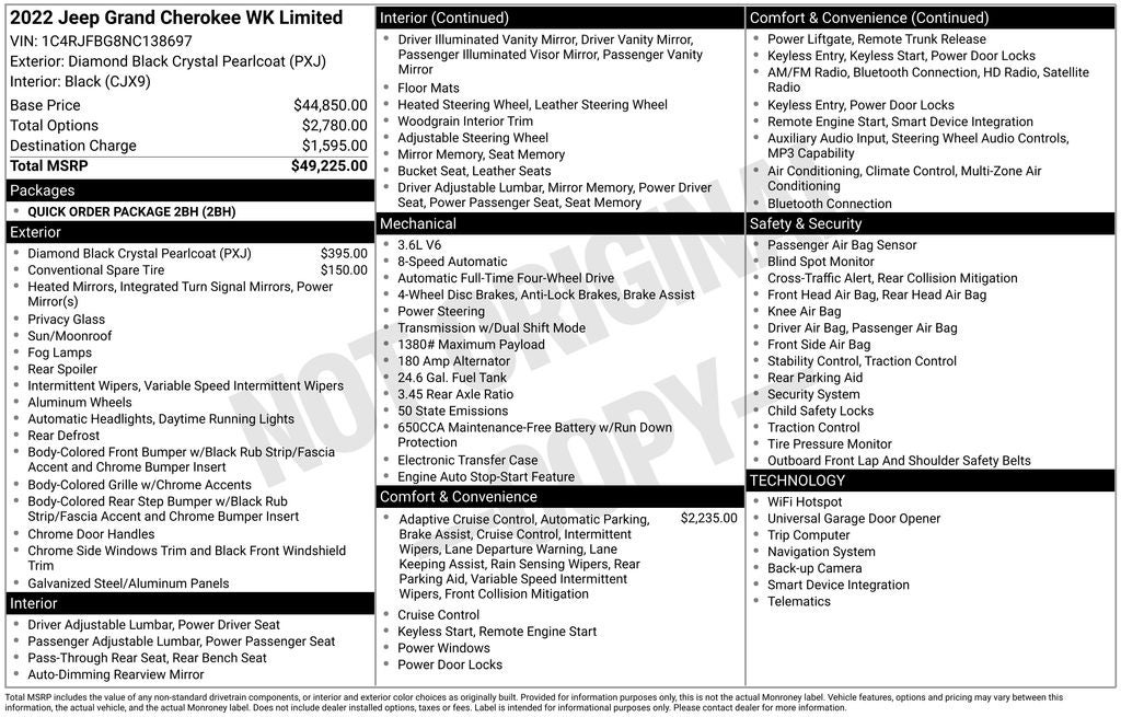 2022 Jeep Grand Cherokee WK Limited