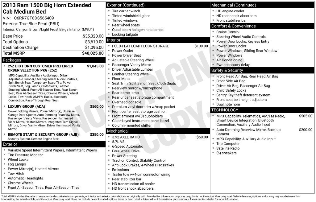 2013 RAM 1500 Big Horn