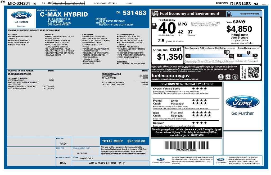 2013 Ford C-Max Hybrid SE