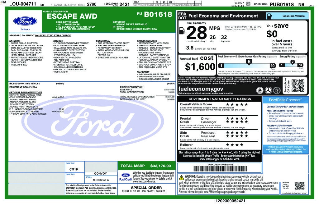 2023 Ford Escape Active