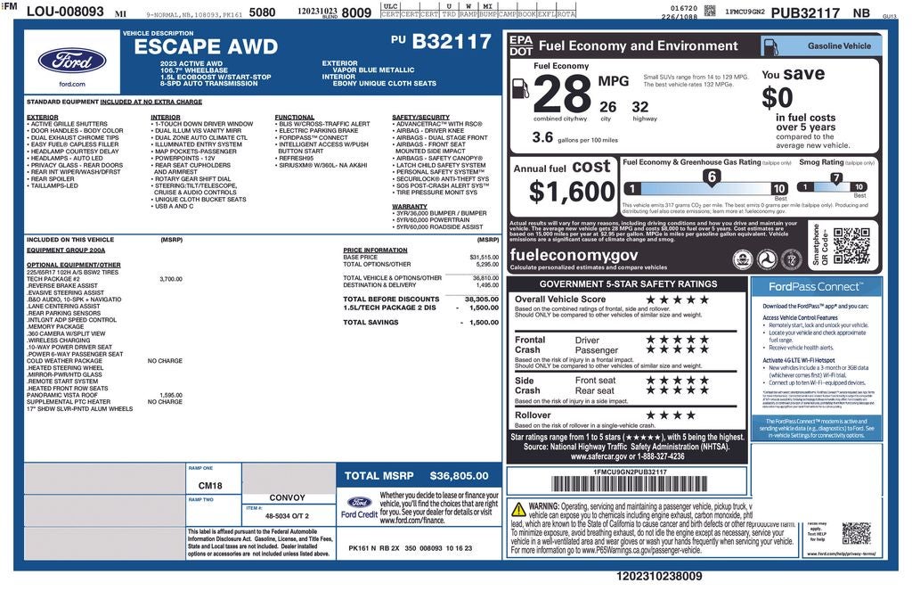 2023 Ford Escape Active