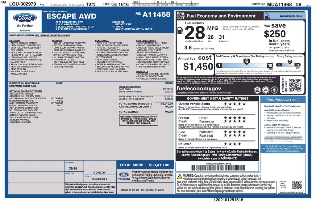 2021 Ford Escape SEL