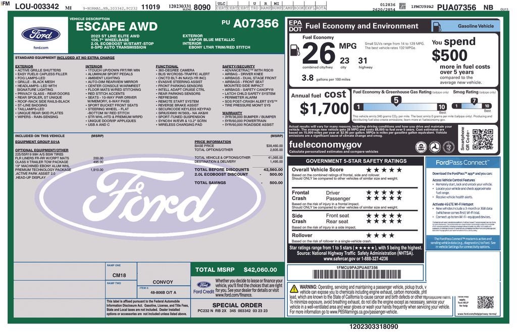 2023 Ford Escape ST-Line Elite