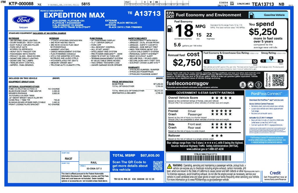 2026 Ford Expedition Max Platinum