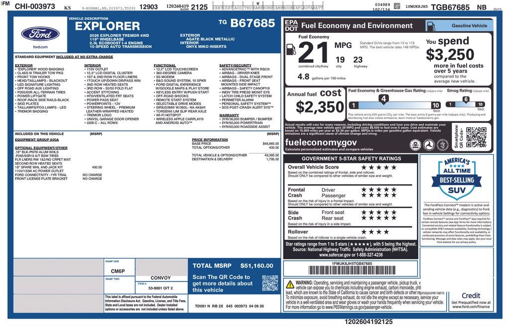 2026 Ford Explorer Tremor
