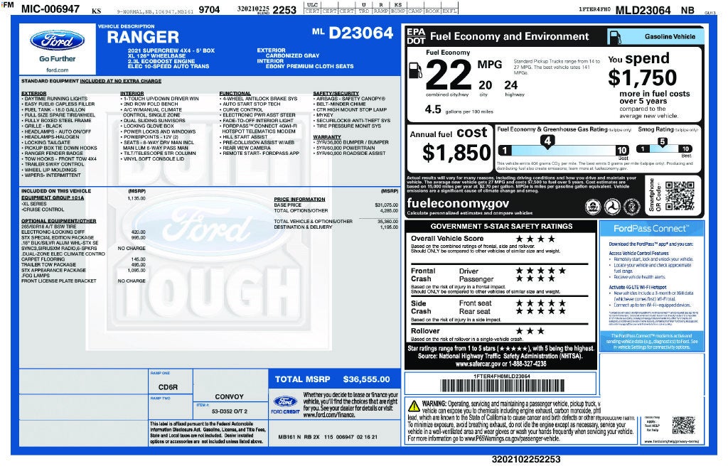 2021 Ford Ranger XL