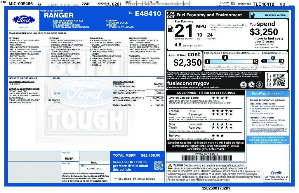 2026 Ford Ranger XLT