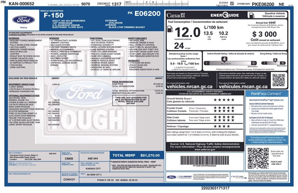 2023 Ford F-150 Lariat