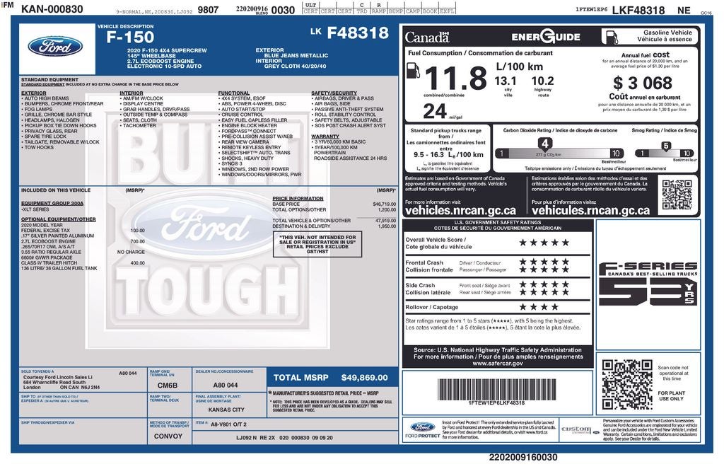 2020 Ford F-150 XLT