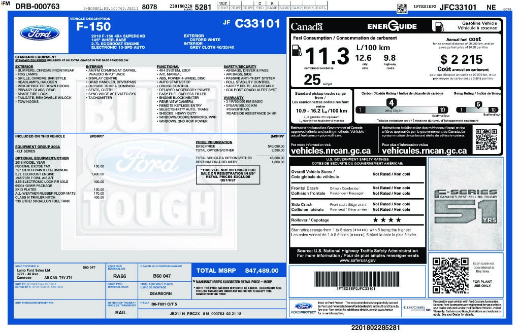 2018 Ford F-150 XLT