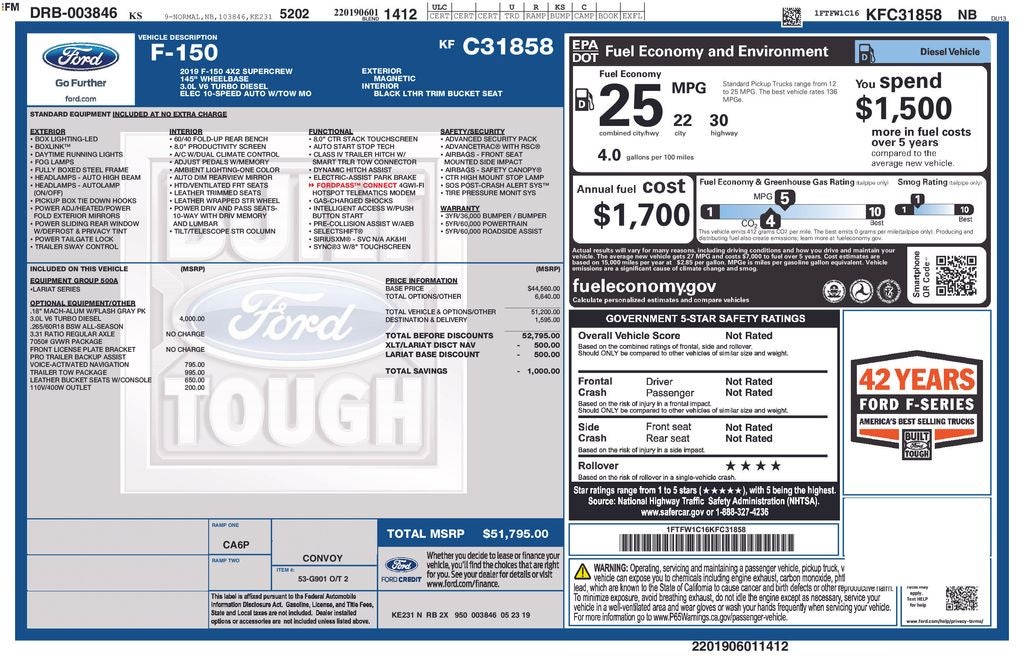 2019 Ford F-150 Lariat