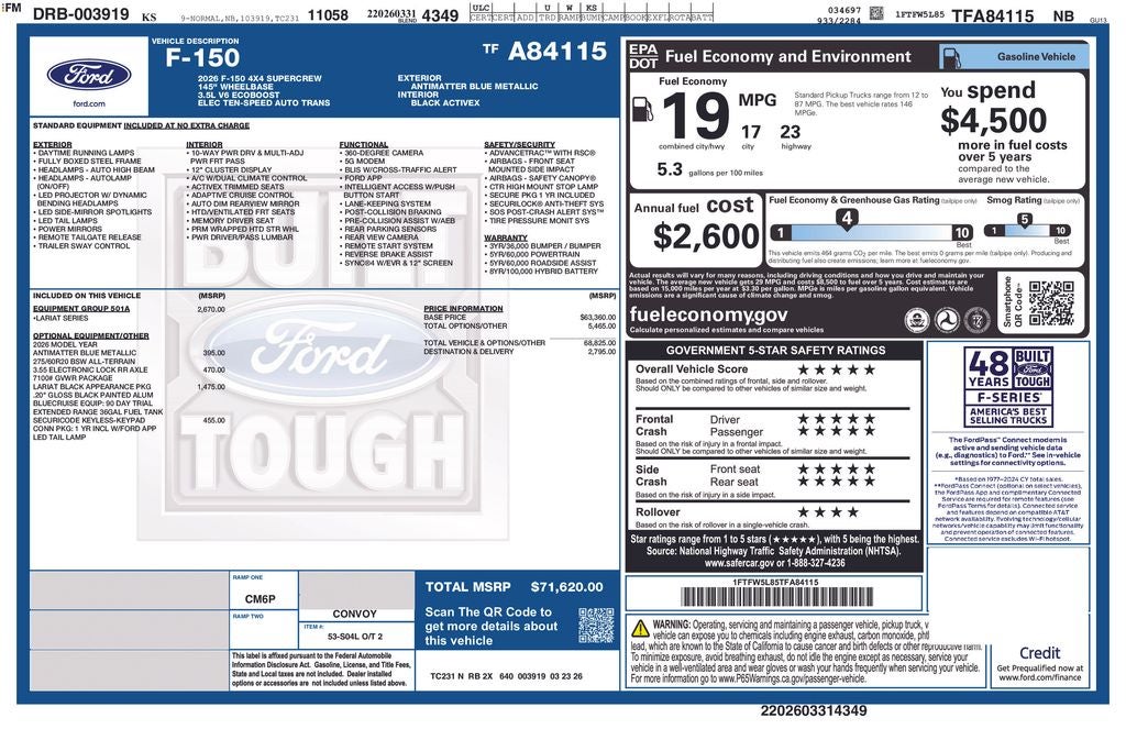 2026 Ford F-150 Lariat