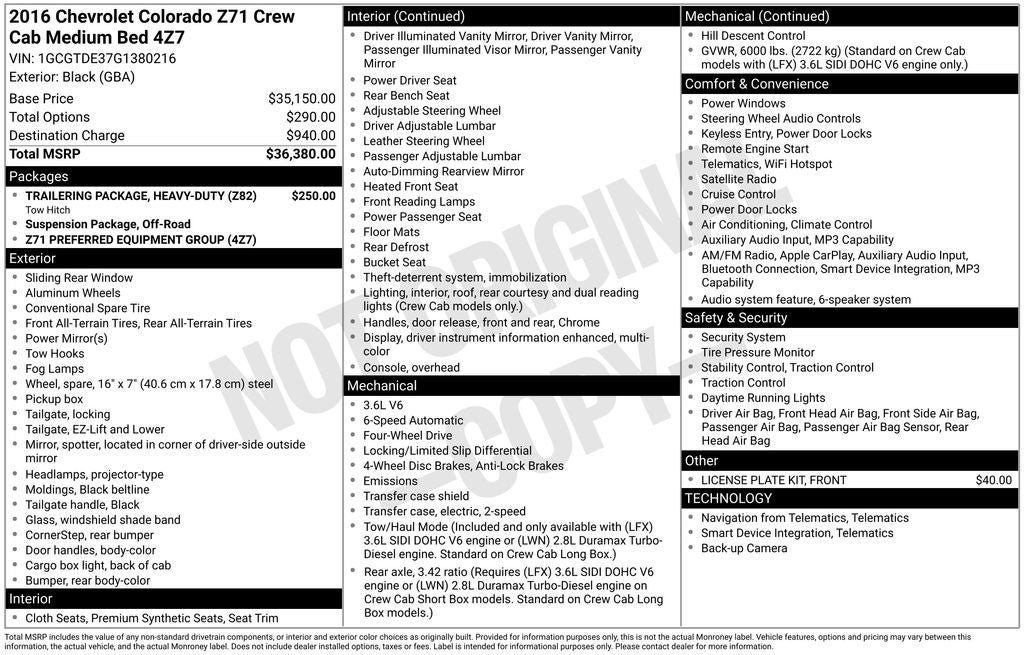 2016 Chevrolet Colorado Z71