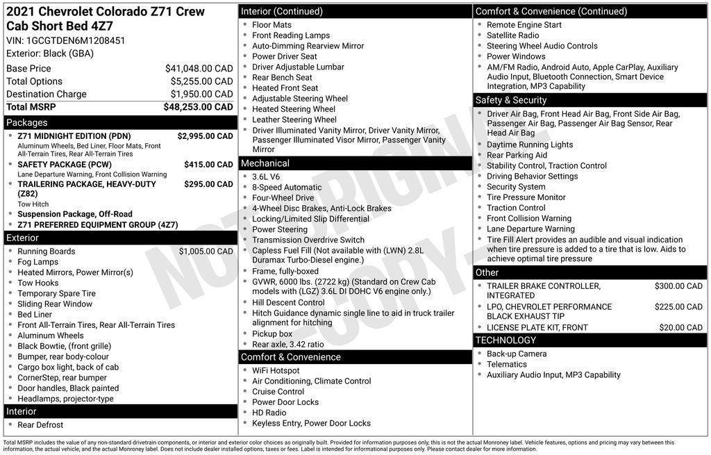 2021 Chevrolet Colorado Z71