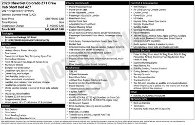 2020 Chevrolet Colorado Z71