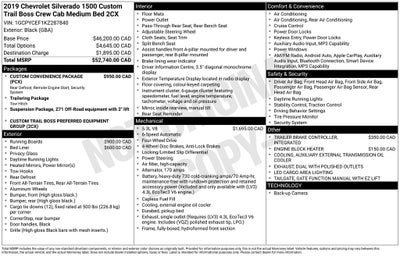 2019 Chevrolet Silverado 1500 Custom Trail Boss