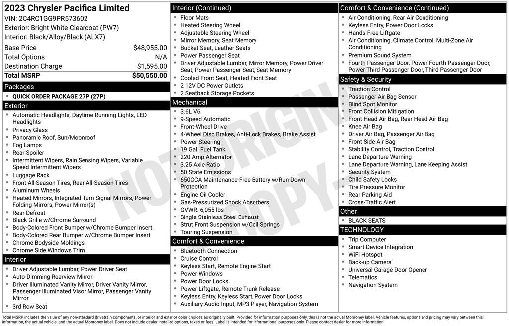 2023 Chrysler Pacifica Limited
