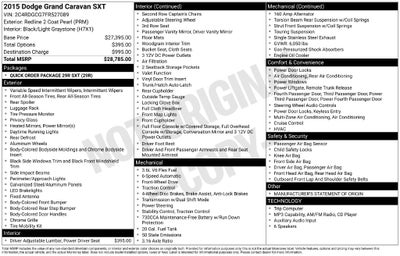 2015 Dodge Grand Caravan SXT