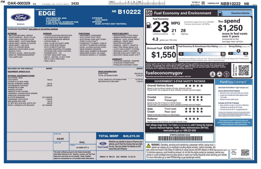 2022 Ford Edge SEL