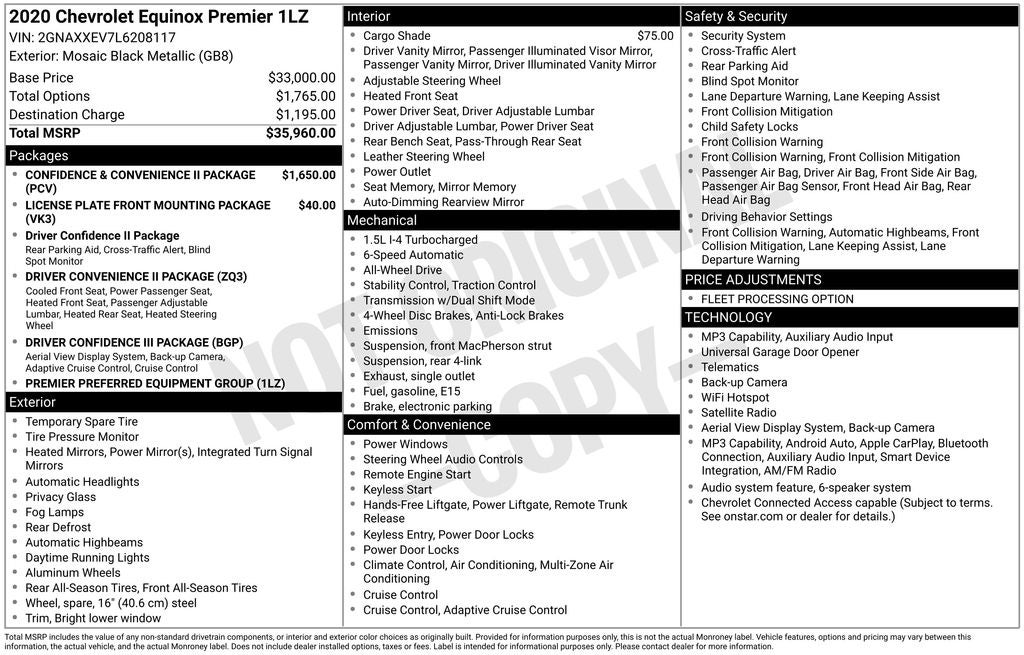 2020 Chevrolet Equinox Premier