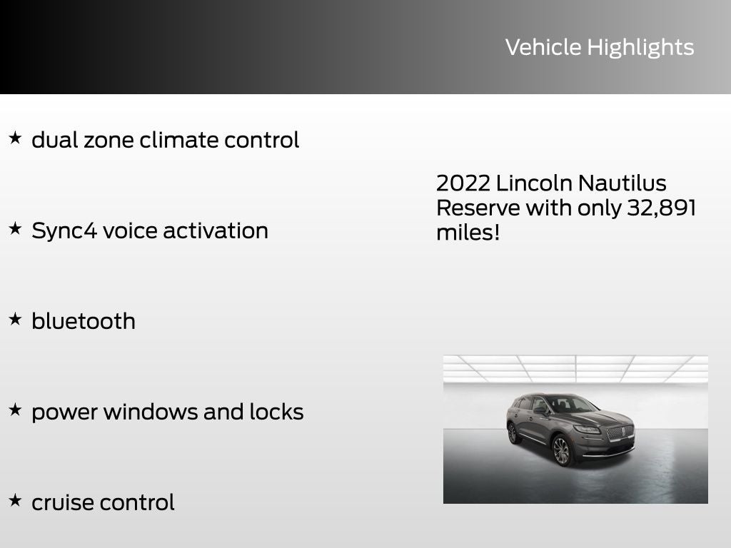 2022 Lincoln Nautilus Reserve