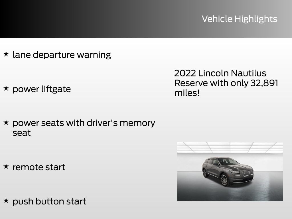 2022 Lincoln Nautilus Reserve