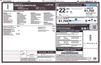 2019 Lincoln Nautilus Reserve