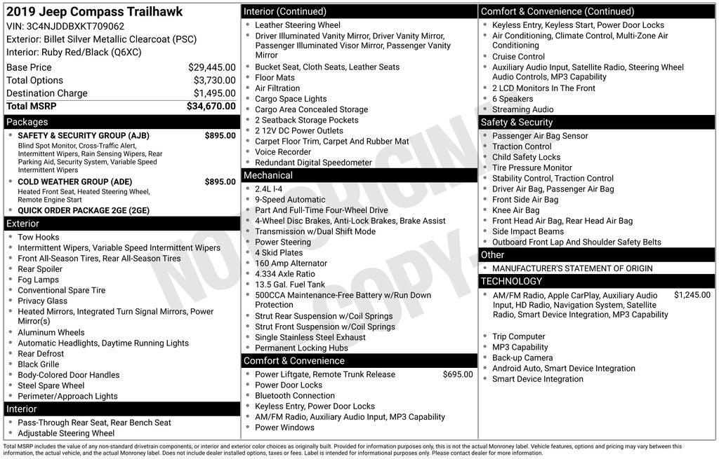 2019 Jeep Compass Trailhawk