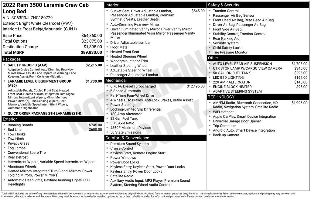 2022 RAM 3500 Laramie
