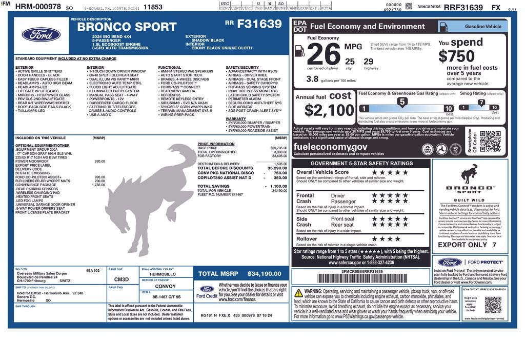 2024 Ford Bronco Sport Big Bend