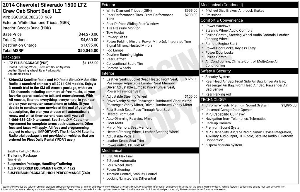 2014 Chevrolet Silverado 1500 LTZ 1LZ