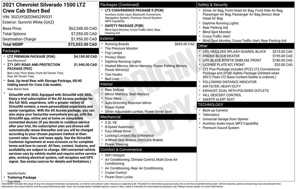 2021 Chevrolet Silverado 1500 LTZ