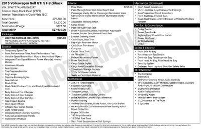 2015 Volkswagen Golf GTI 2.0T S