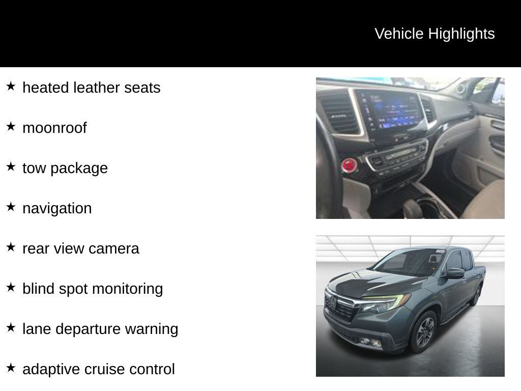 2019 Honda Ridgeline RTL-E