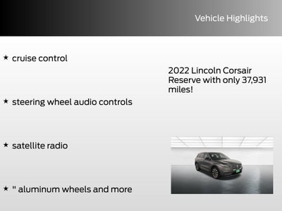 2022 Lincoln Corsair Reserve
