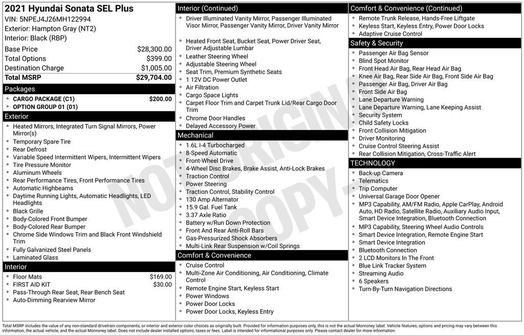 2021 Hyundai Sonata SEL Plus