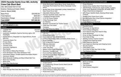 2025 Hyundai Santa Cruz SEL