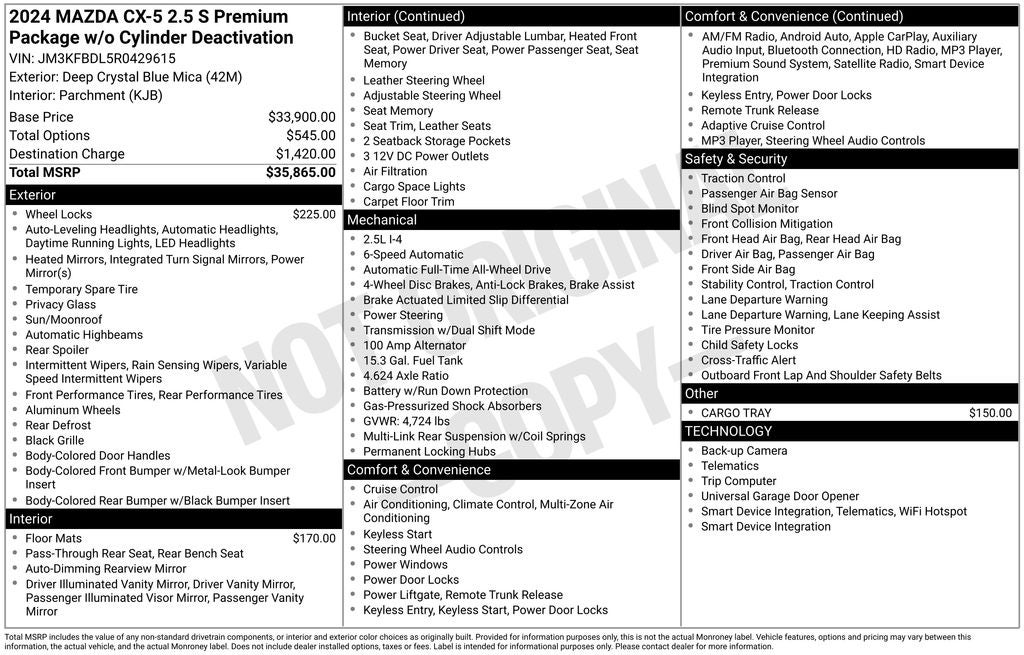 2024 Mazda Mazda CX-5 2.5 S Premium Package