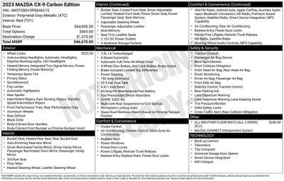 2023 Mazda Mazda CX-9 Carbon Edition