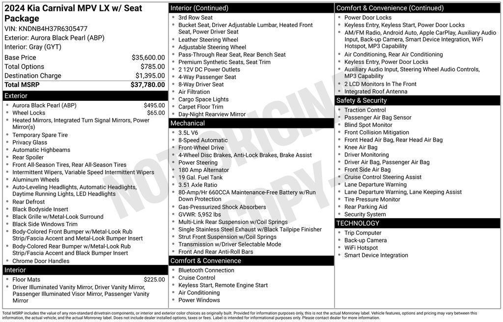 2024 Kia Carnival LX