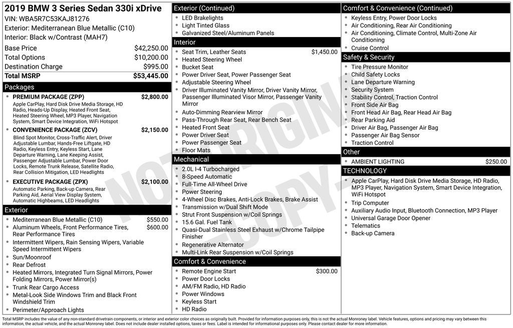 2019 BMW 3 Series 330i xDrive