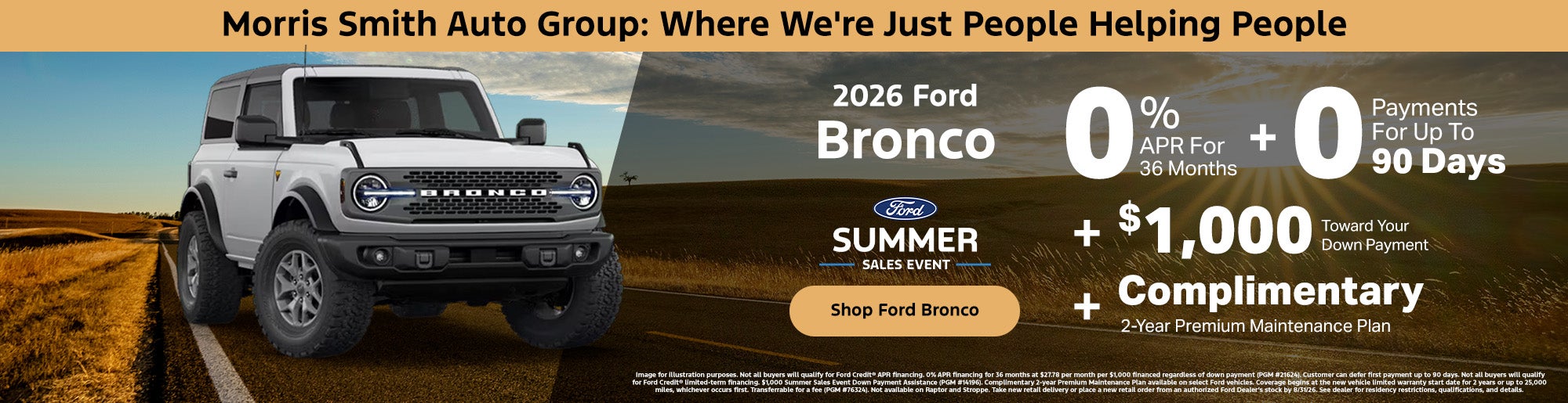 0% APR On 2026 Ford Bronco