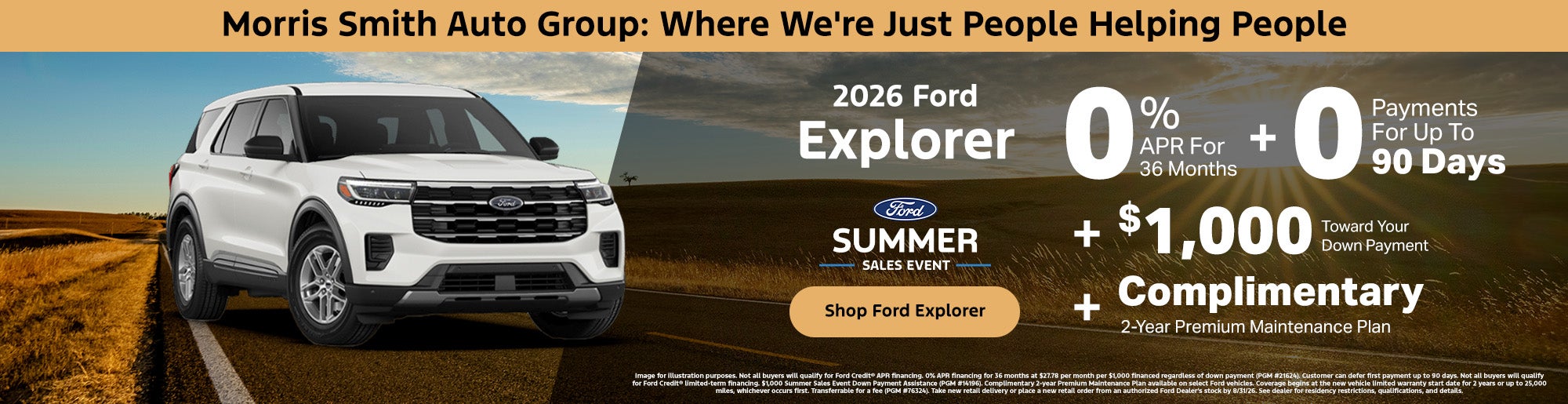 0% APR On 2026 Ford Explorer