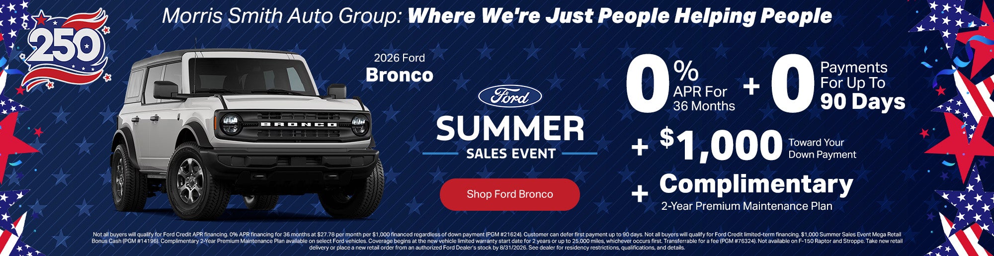 0% APR On 2026 Ford Bronco