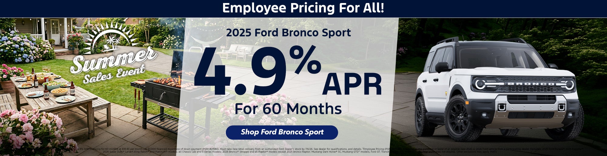 4.9% APR on 2026 Ford Bronco Sport