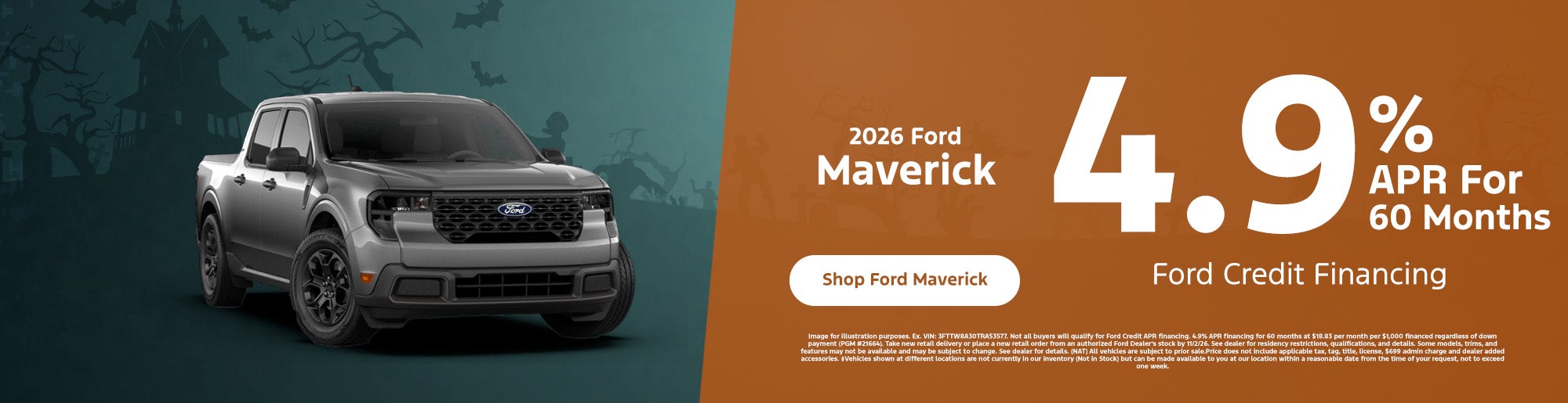 2026 Ford Maverick with a 4.9% APR financing deal